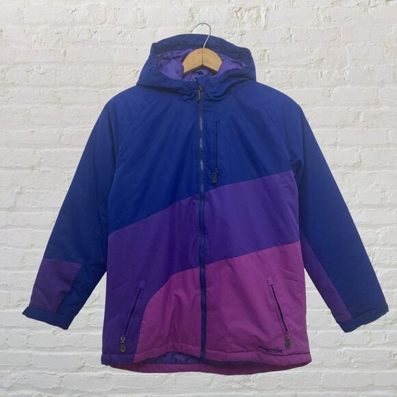 Arctix Kids Frost Jacket XL 16-18 Insulated Colorblock Blue Purple Pink - Picture 1 of 16